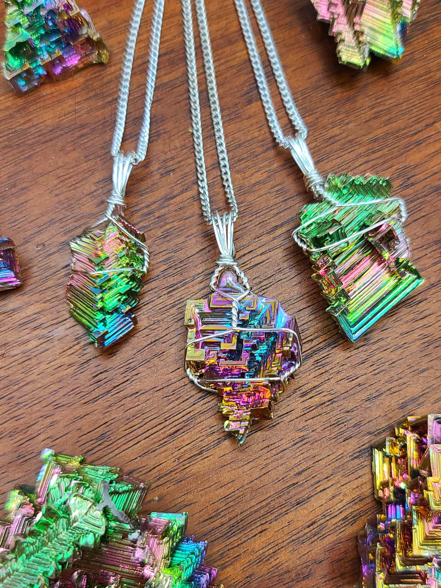 Bismuth Crystal Necklace