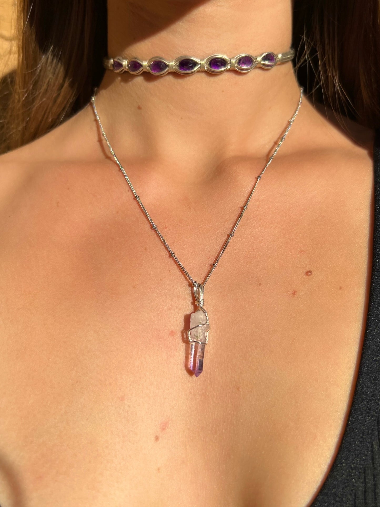 Veracruz Amethyst Crystal Necklace Mini