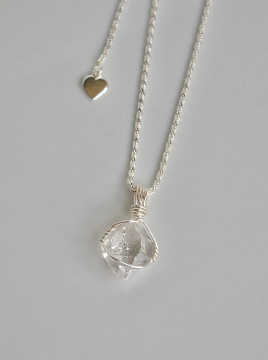 Herkimer Diamond Point Necklace ~ Bridesmaid Gifts