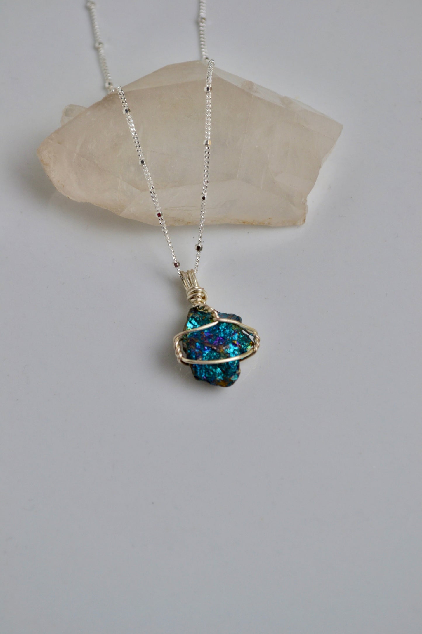 Chalcopyrite Crystal Necklace Mini