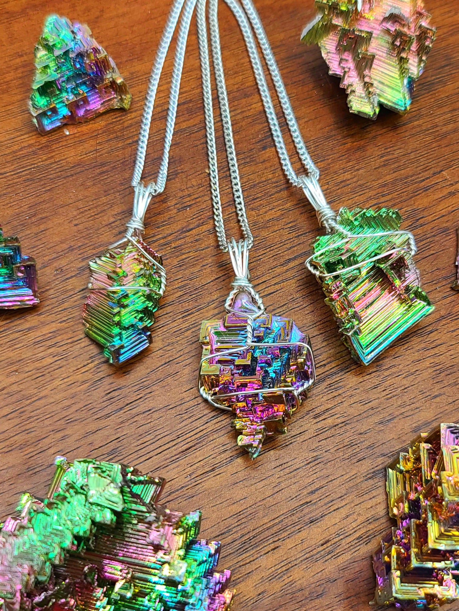 Bismuth Crystal Necklace – ElementalFlowCo