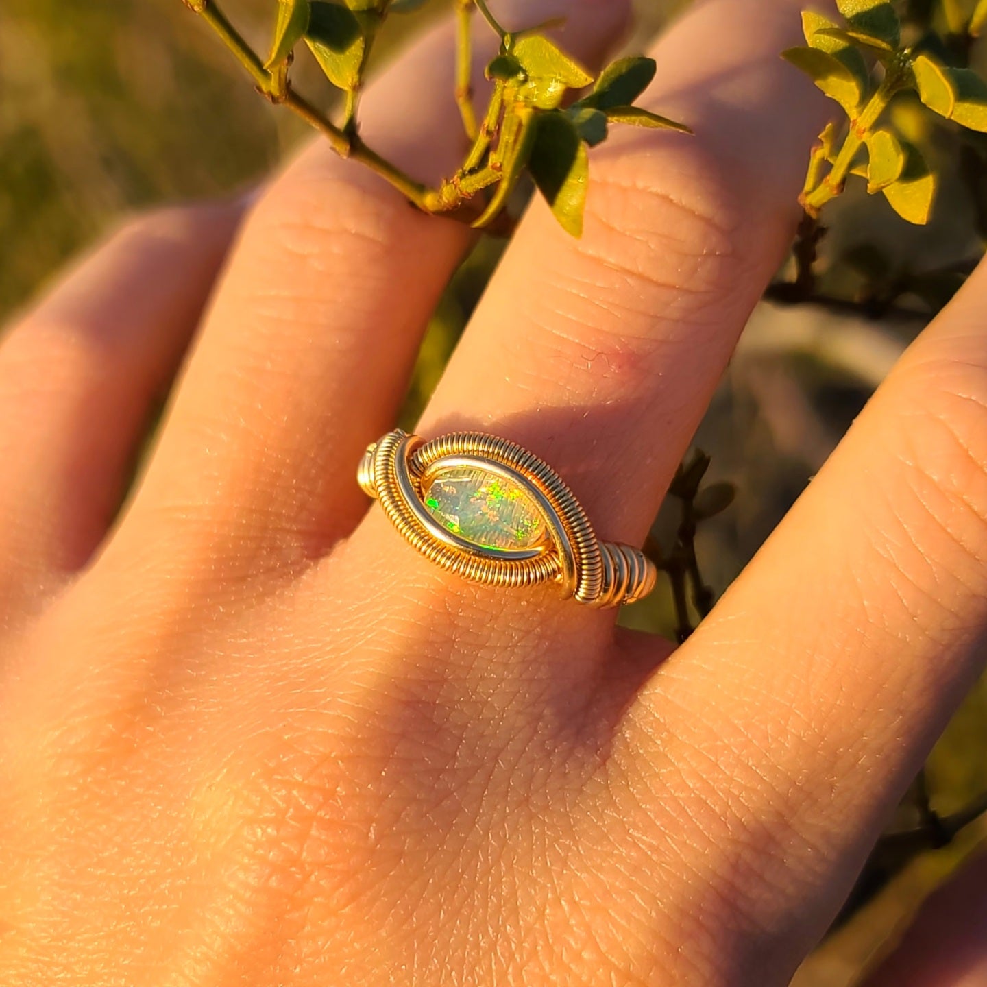 Opal Ring 14kt Gold ~ You Choose Size