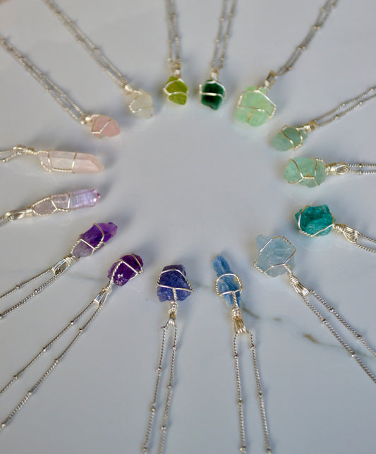 Mini Crystal Necklace - YOU BUILD! Higher Chakras Collection ~ Buy 2 Get 1 FREE