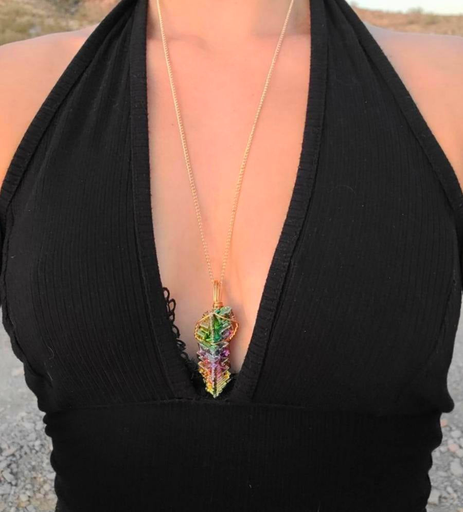 Bismuth Crystal Necklace