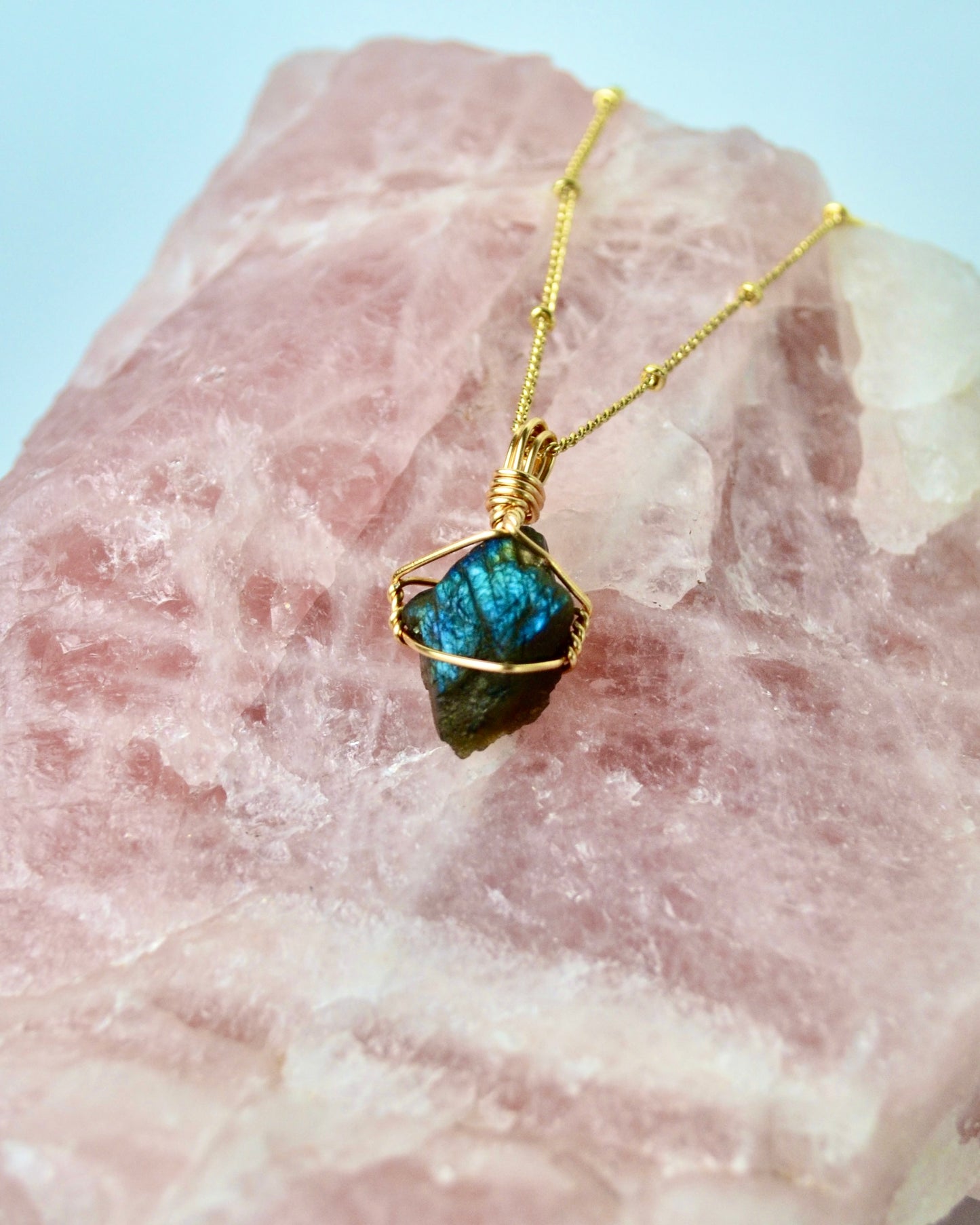 Labradorite Crystal Necklace Mini