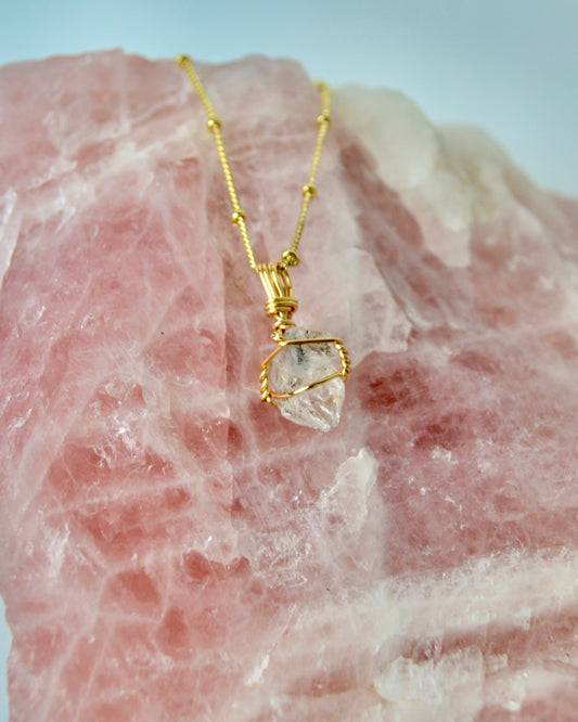 Herkimer Diamond Crystal Necklace Mini
