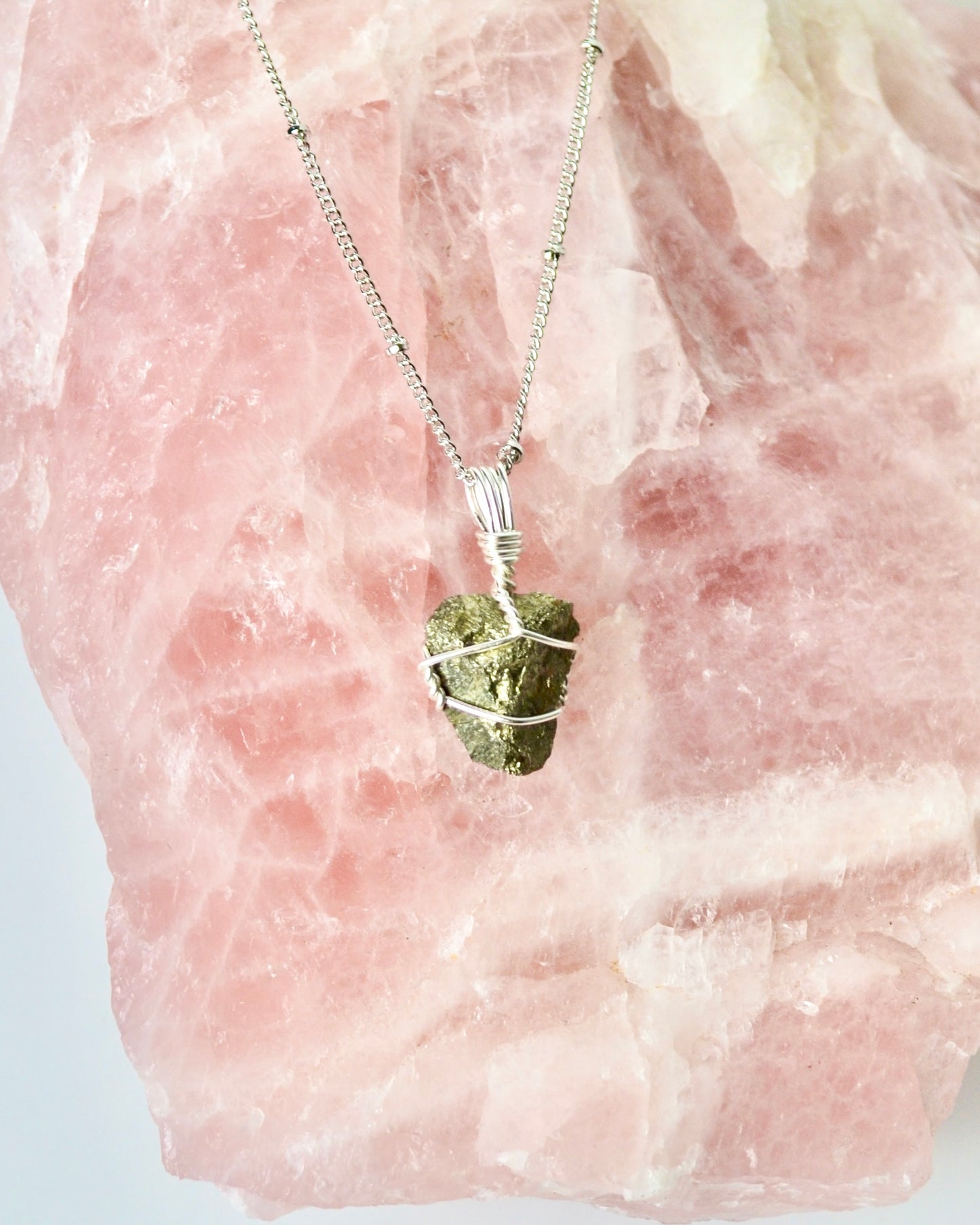 Pyrite Crystal Necklace Mini